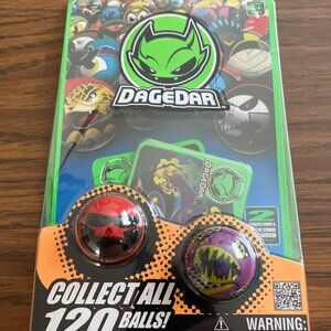 Dagedar collectors balls with trading cards and display stand